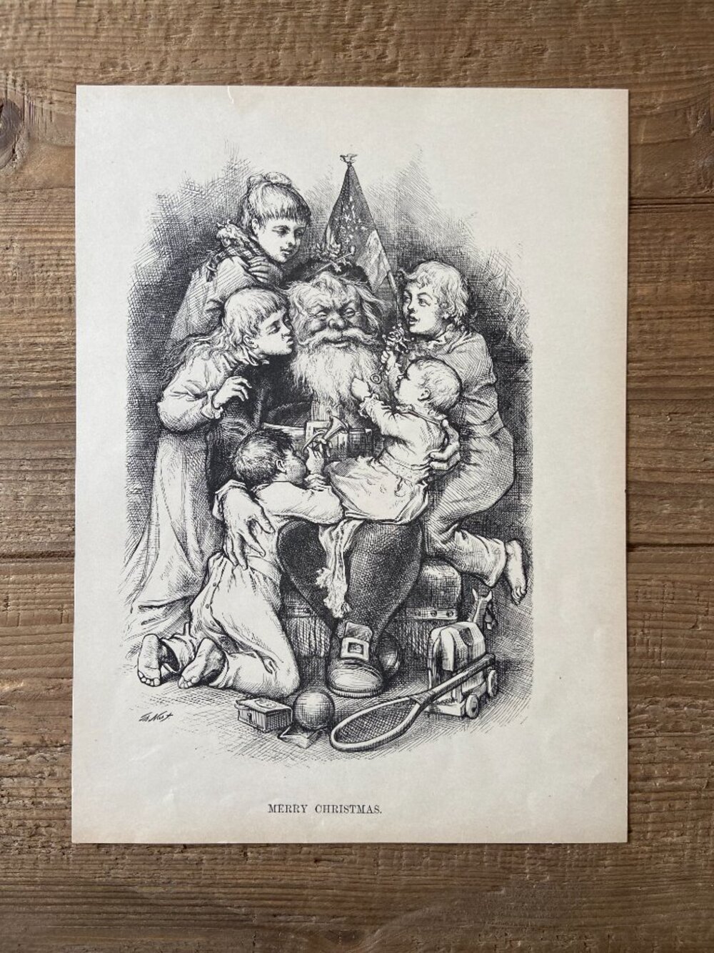 Thomas Nast, Santa Claus, Antique Print